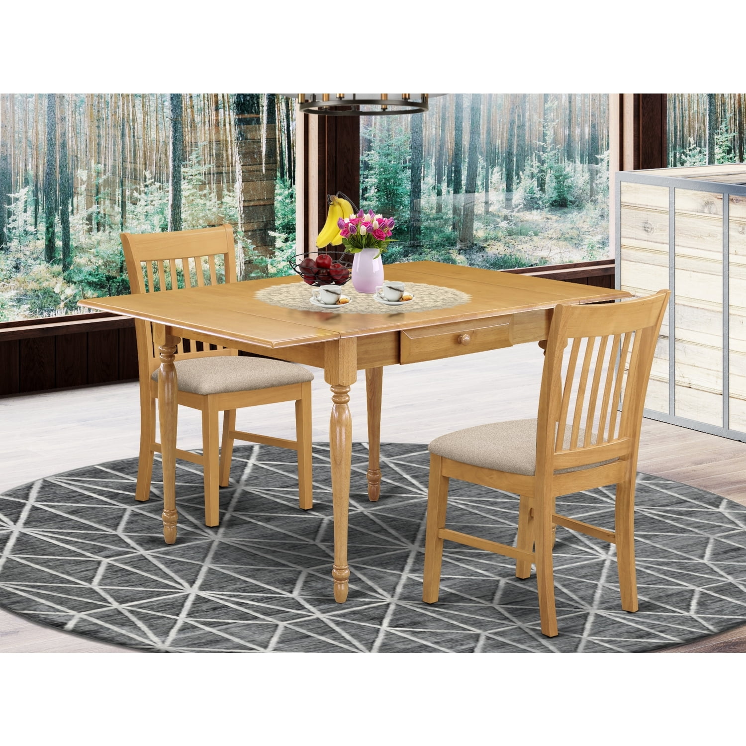 HomeStock Eclectic Elegance 3 Pieces Kitchen Table Set - Robust Two 9 ...