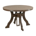 thumbnail image 1 of Round Dining Table - Weatherwood & Tudor Brown - UV-Proof Outdoor Furniture, 1 of 7