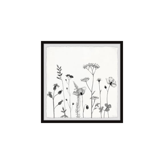 HomeStock Eclectic Elegance All About Poppies Framed Painting Print, 12" x 12", Contemporary Wall Decor: Abstract, Digital Art Prints, and Modern Styles for Your Home