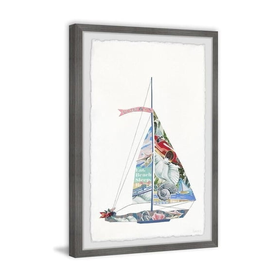 HomeStock Eclectic Elegance Sailing Dream Framed Painting Print, Contemporary Wall Decor: Abstract, Digital Art Prints, and Modern Styles for Your Home