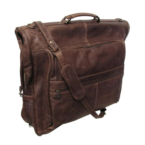 HomeStock Eclectic Escape Leather Three-Suit Garment Bag
