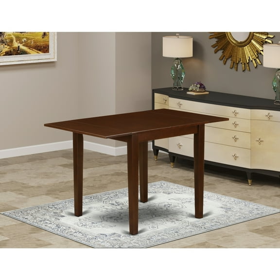 Rectangular Dining Table with Drop Leaves - Modern Kitchen Table, 30"H x 48"W x 36"L