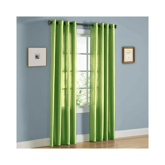 Green Grommet Curtains 120 Inch Wide, Modern Window Curtain Panel for Living Room, Bedroom Decor