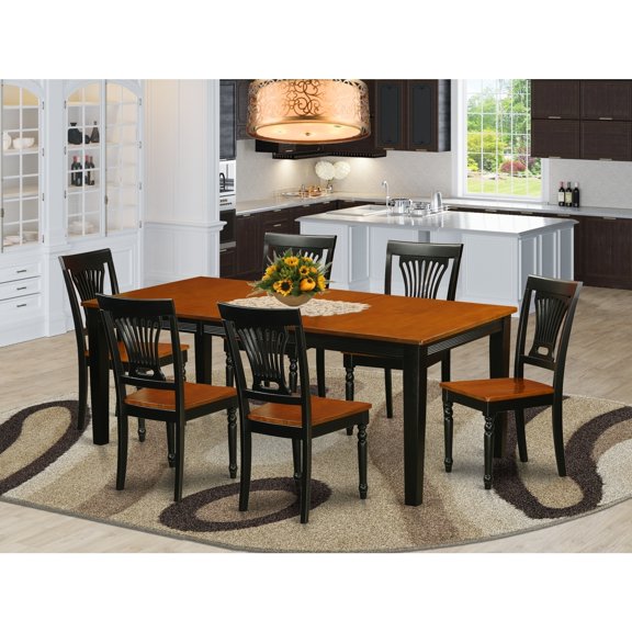 Dining Table Set Wood Chairs Eclectic Style Table and Chair Set for Home