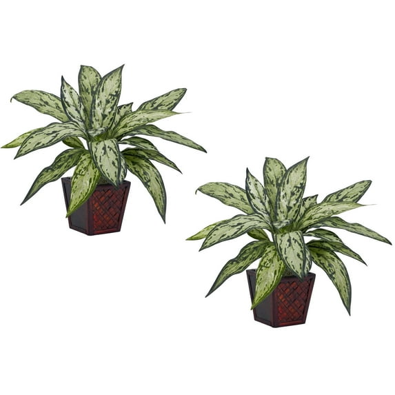 HomeStock Eclectic Escape Silk Plant (Set Of 2)