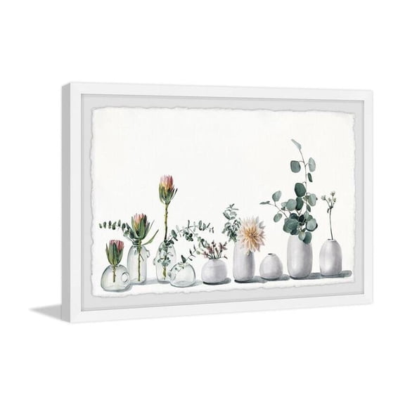 HomeStock Eclectic Escape White Simplicity Framed Painting Print, Contemporary Wall Decor: Abstract, Digital Art Prints, and Modern Styles for Your Home