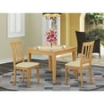 thumbnail image 1 of Small Dining Set - 3 Piece Table & Chairs, 36x36 Inch, Oak Finish, Kitchen Dining Room Set, 1 of 5