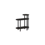 HomeStock Eclectic Exclusivity 3-Tier Oval Sofa Side Table, End Table with Open Shelves