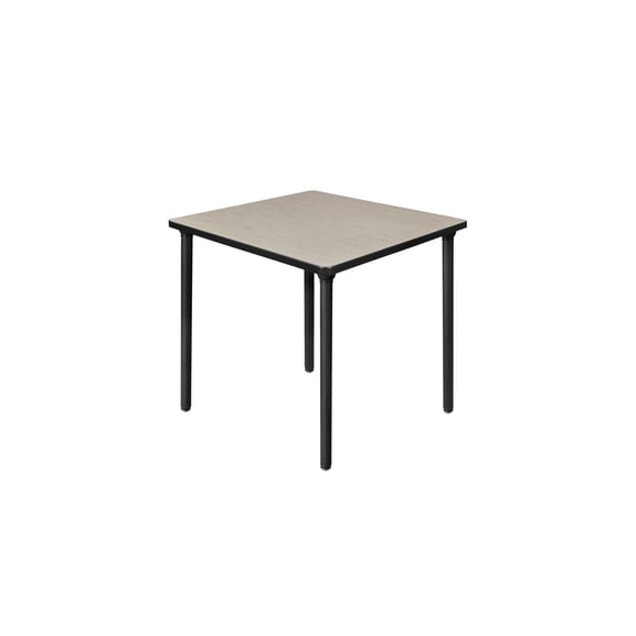 HomeStock Eclectic Exclusivity 30" Square Folding Breakroom Table with Black Legs and Durable Melamine Top One-Hand Adjustment Space Saving Feature