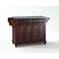 thumbnail image 1 of HomeStock Eclectic Exclusivity Granite Top Full Size Kitchen Island,Spacious Countertop,Portable Design,Modern Kitchen Furniture,Convenient,/Cart Mahogany/Gray, 1 of 9