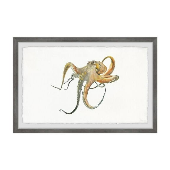 HomeStock Eclectic Exclusivity Lazy Octopus Framed Painting Print, Contemporary Wall Decor: Abstract, Digital Art Prints, and Modern Styles for Your Home