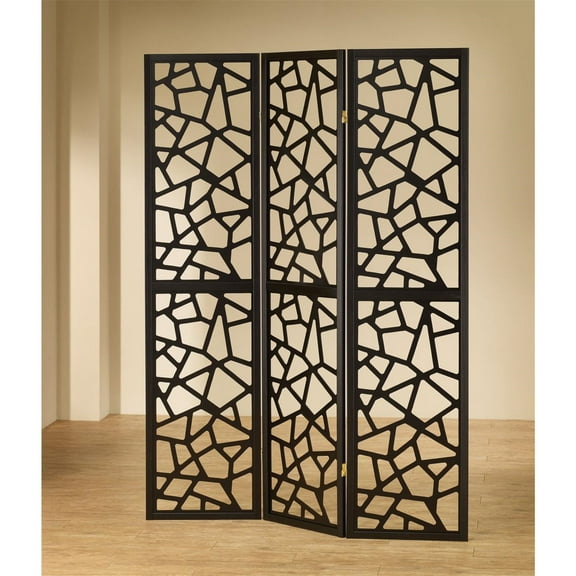 Mosaic Room Divider Screen - 3 Panel Decorative Divider - Modern Home Decor - 70.25" H x 52" W