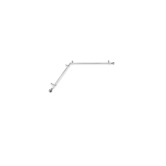 Corner Curtain Rods & Hardware - 360 Rotation Steel Rods - Satin Nickel Finish - Home Decor