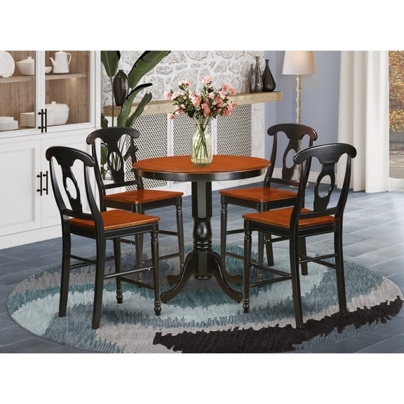 Height Pub Set Table & Stool - Elegant Asian Hardwood Dining Set