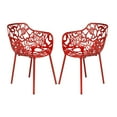 thumbnail image 1 of Modern Aluminum Accent Chairs - Set of 2 - Outdoor Patio Furniture - Elegant Design - Durable & Stylish, 1 of 8