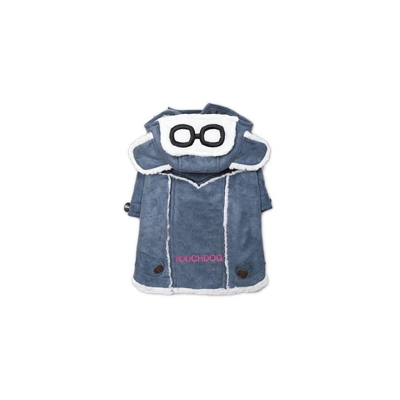 Dog Coat - Suede-Like Shell & Sherpa Lining - Retro Design - Multiple Sizes