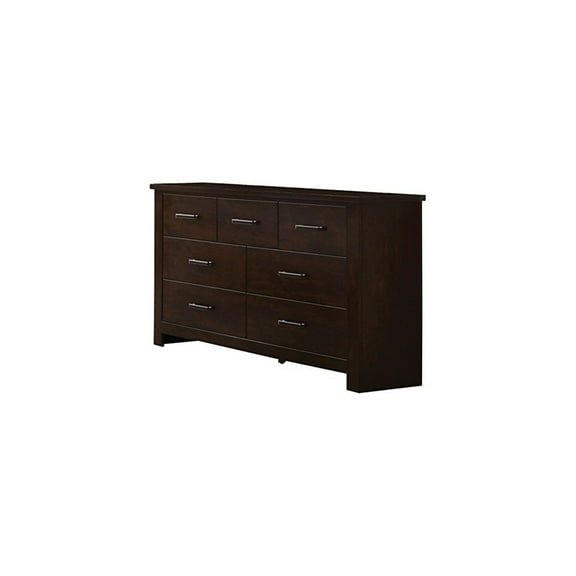 French Country Dresser - 7 Drawer Mahogany Wood Chest of Drawers