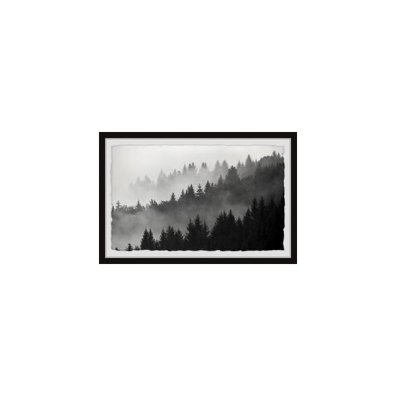 HomeStock French Country Foggy Dawn Framed Painting Print, Wall Art, Canvas Print, Framed Prints, Wall Hanging Prints for Living Room - 36"L x 1.5"D x 24"H