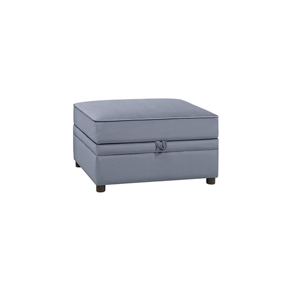 HomeStock French Fabulous Ottoman (Storage), Gray Velvet