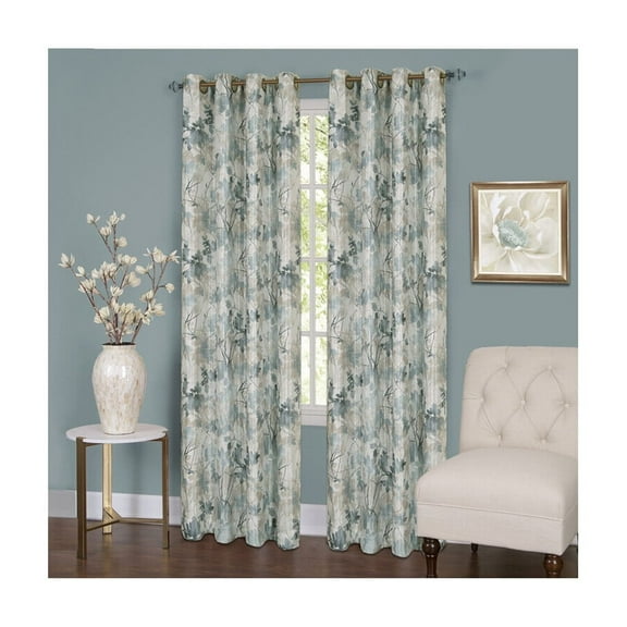 HomeStock French Fabulous Window Curtain Grommet Panel 84" Length, Lined with Blackout Fabric, Ideal for Light Control, Coordinates with Solid Colors