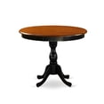 thumbnail image 1 of French Flair 5-Piece Wooden Dining Set Consists of a Wood Kitchen Table and 4 Blue Linen Fabric Parson Chairs with Button Tufted Back, 1 of 6