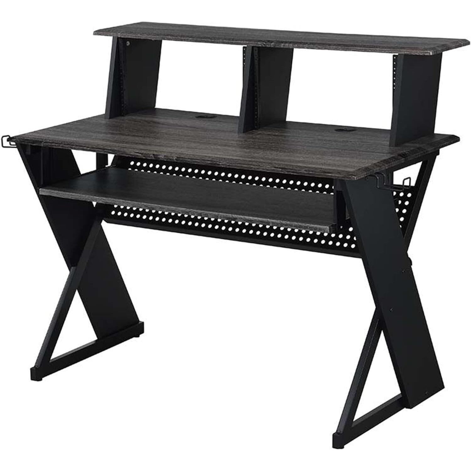 Music Desk - Black Finish - Adjustable Height - Sheet Music Stand - Home Stock