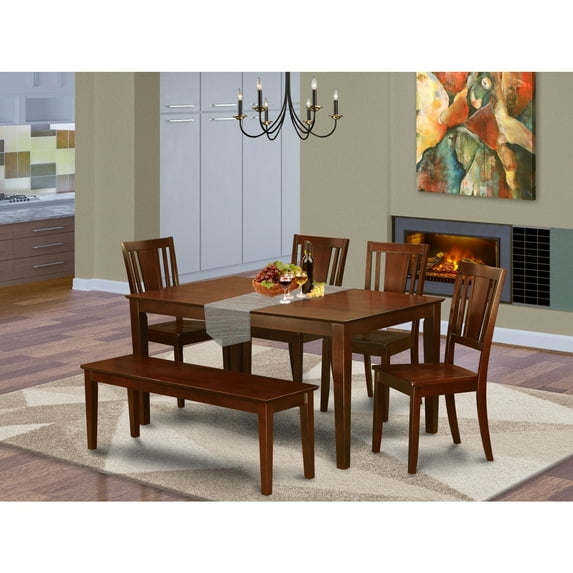 Kitchen Table Set with Bench - Dining Table & Chairs - Modern Bistro Table for Home