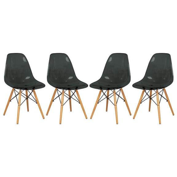 HomeStock French Flair Moulded Side Chair - Set of 4