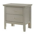 thumbnail image 1 of Homestock Old World Charm Nightstand - Dovetailed Drawers for Bedroom Storage, Stylish Nickel Hardware, Painted Nightstand, Floor Mountable-Color:Silver Champagne,Size:2 Drawer, 1 of 5