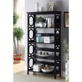 thumbnail image 1 of HomeStock Art Nouveau Allure Bookcase - Modern Design with Spacious Shelves, Enhance Your Home Decor with Style-Color:Black,Size:5 Tier with Open Shelves, 1 of 3