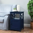 thumbnail image 1 of End Table with CabinetModern Accent Table with Storage24x24x24 Blue Side Table, 1 of 1