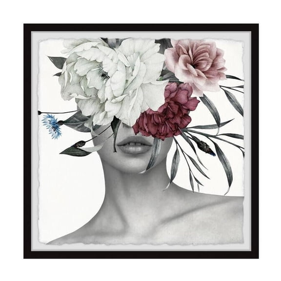 HomeStock Fresh Beautiful Bloom Framed Painting Print, 24" x 24", Contemporary Wall Decor: Abstract, Digital Art Prints, and Modern Styles for Your Home