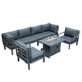 thumbnail image 1 of Patio Conversation Set Aluminum 7-Piece Outdoor Furniture Set with Fire Pit Table & Cushions, 1 of 5