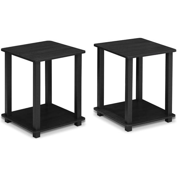 HomeStock Global Glam End Table Set of Two, 19.06"H x 15.06"D x 15.06"W, Easy Assembly, Sturdy, Rounded Edges, Perfect for Small Spaces