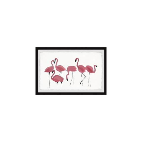 HomeStock Global Glam Flamingo Art Framed Painting Print, Contemporary Wall Decor: Abstract, Digital Art Prints, and Modern Styles for Your Home