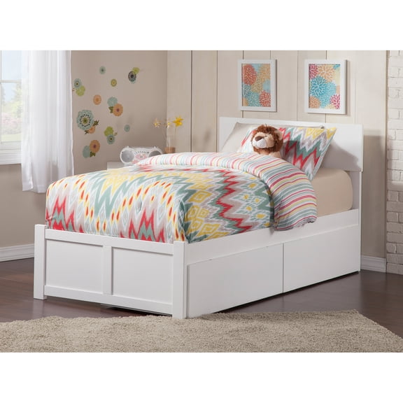 Glam Platform Bed with Drawers - Grey Modern Bed Frame - Storage Bed - HomeStock Global
