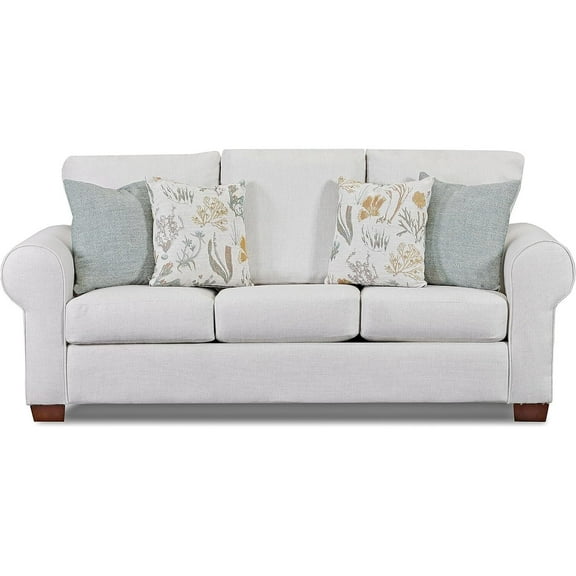 HomeStock Global Glam Sofa with Four Throw Pillows