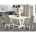 thumbnail image 1 of Gothic Glamour 5-Piece Kitchen Dinette Set - Dining Table with 4 Upholstered Chairs, 1 of 5