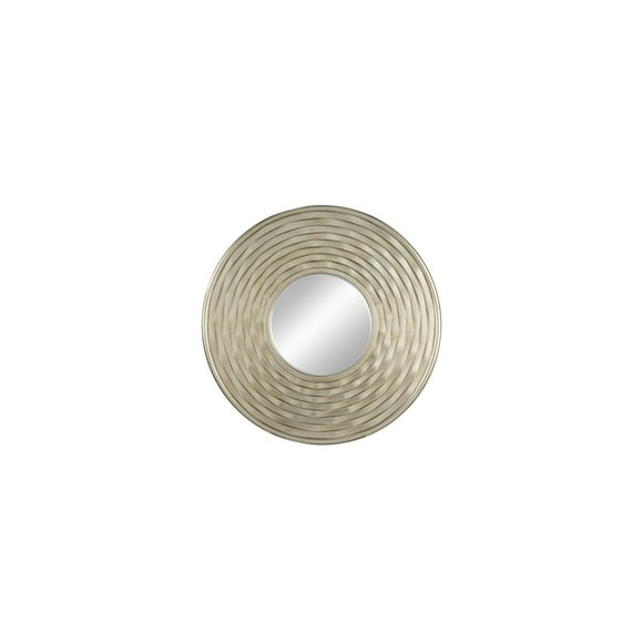 Silver Round Wall Mirror - 31" Dia - Transitional Style - Elegant Home Decor
