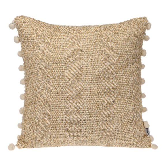 HomeStock Gothic Glamour Transitional Design 18" x 18" Square Throw Pillow, Rustic Decorative Throw Pillow for Living Room Sofas and Sectionals-Color:Beige