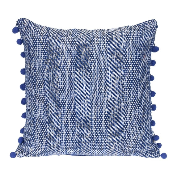 HomeStock Gothic Glamour Transitional Design 18" x 18" Square Throw Pillow, Rustic Decorative Throw Pillow for Living Room Sofas and Sectionals-Color:Dark Blue