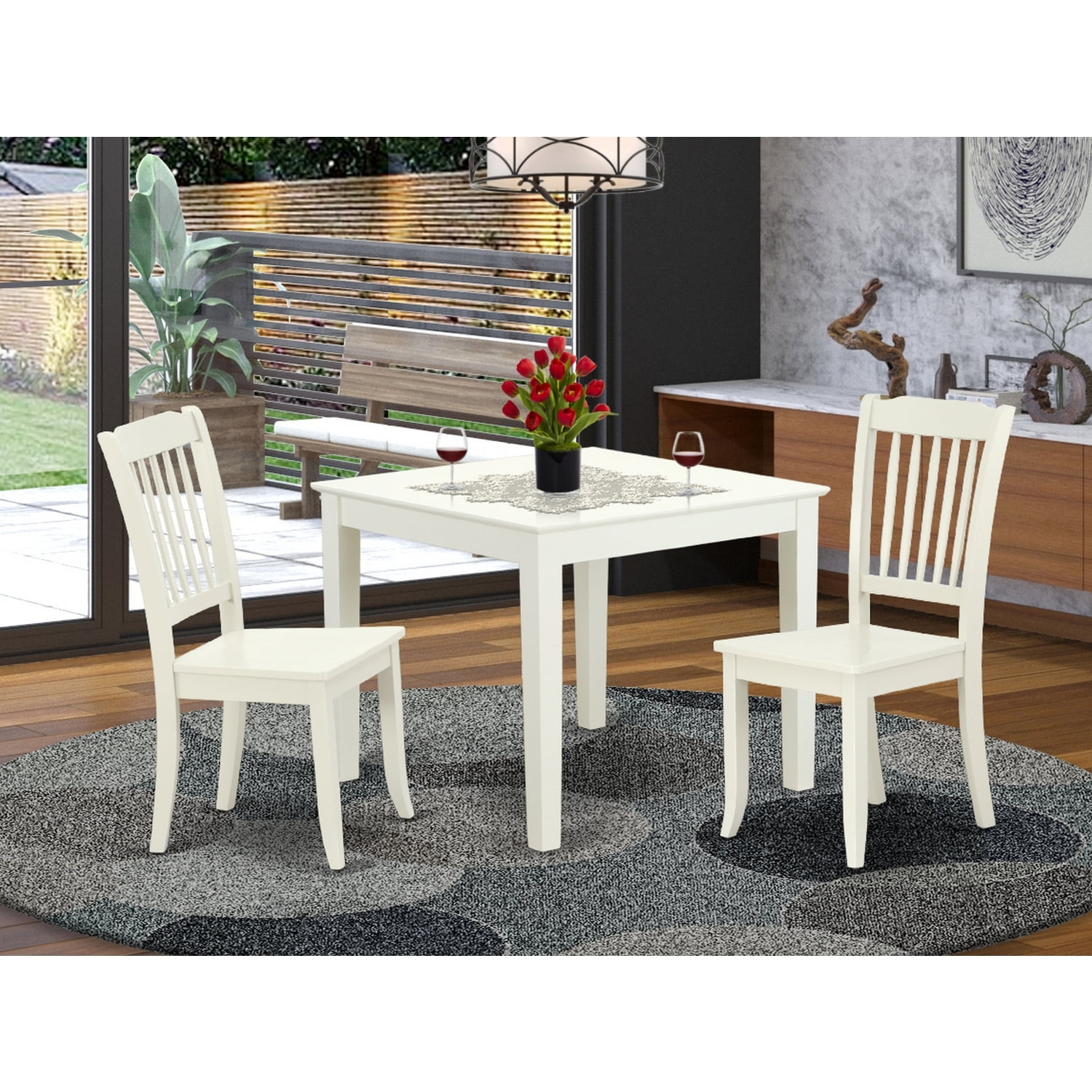 Homestock Victorian Virtue Dining Room Set - Table With Vertical ...
