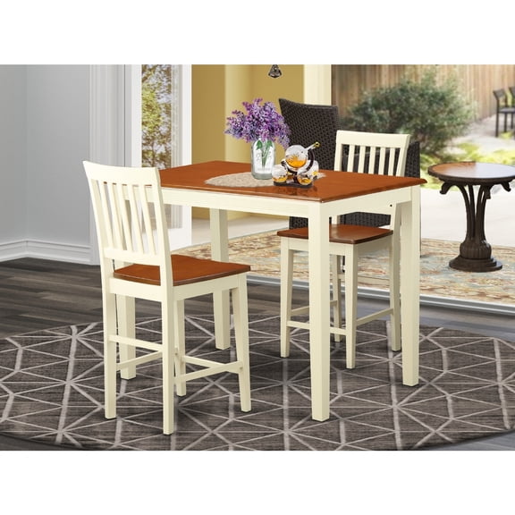 Gothic Grace Counter Height Dining Set - 5 Piece Table & Chair Set