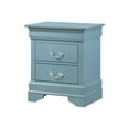 thumbnail image 1 of Homestock Vintage Visions Nightstand With Dovetailed Drawers and Traditional Design, Ideal for Storing Bedside Essentials with Lasting Durability-Color:Teal,Size:2 Drawer, 1 of 6