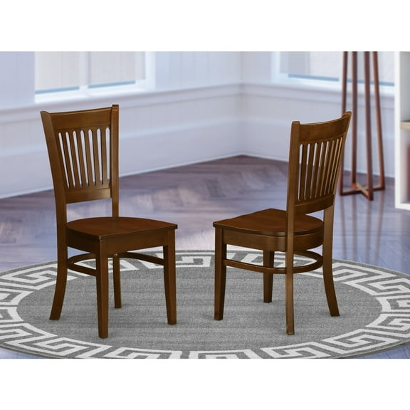 Gothic Dining Chairs - Wood Seat, Oak Finish - Stylish Kitchen Accent - 37" Height