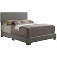 thumbnail image 1 of Gothic Grandeur Bed - Light Grey Upholstered Platform Bed Frame - Modern Bedroom Furniture, 1 of 2