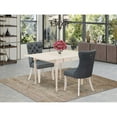 thumbnail image 1 of HomeStock Gothic Grandeur Dining Table Set Consists of a Rectangle Kitchen Table with Dropleaf and Padded Chairs, Linen White, Modern Dining Table Set for Small Spaces-Color:Platinum Gray,Size:3 Piece, 1 of 6