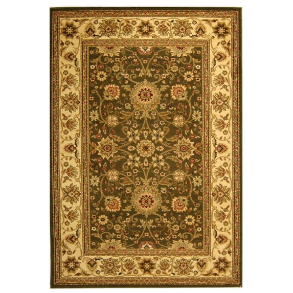 HomeStock Sage/Ivory Medium Rectangle Rug - Power-Loomed, 5' 3" x 7' 6", Suitable for Living Room or Bedroom, Durable and Stylish Floor Covering