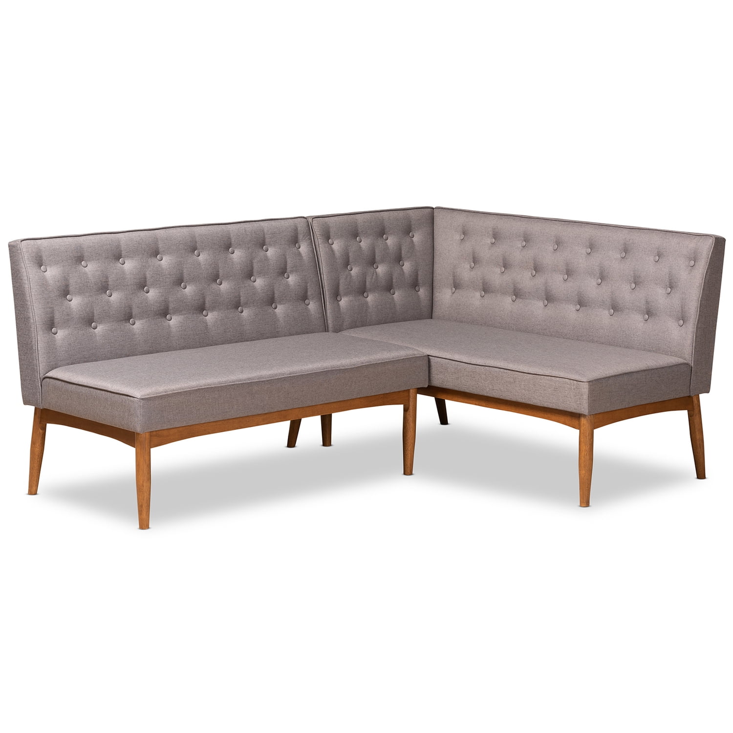Dining Banquette Set Fabric Upholstered Wood 2 Piece Gothic Glamour ...