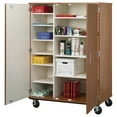 thumbnail image 1 of Tall Storage Cabinet with Lock - 67" Mobile Shelving Unit - Durable Organizer, 1 of 1
